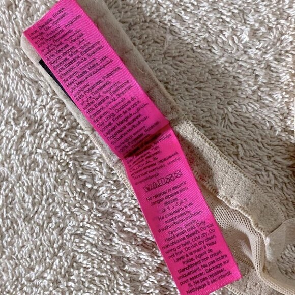 LA Senza Beige Lace Obsession Deep Plunge Bra 34E (34DD) - Picture 8 of 10